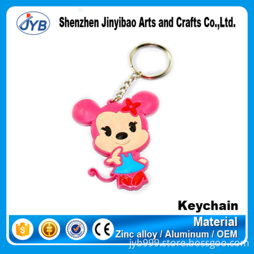 hot sale custom anime cartoon soft pvc keychain
